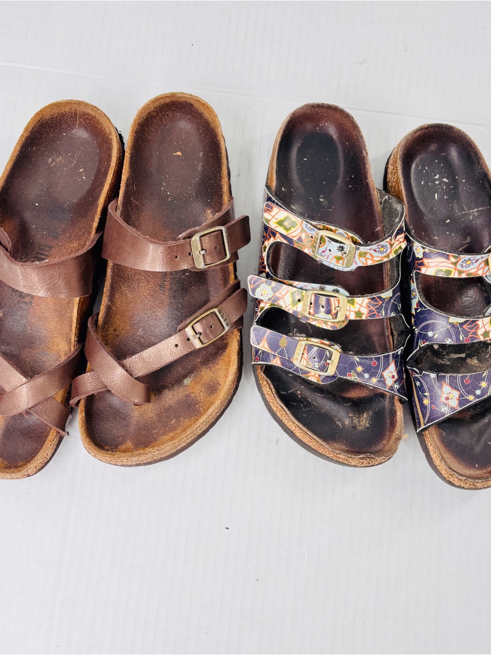 Birkenstock Taupe Brown Toe Strap Sandals 2 Pair Size 36
